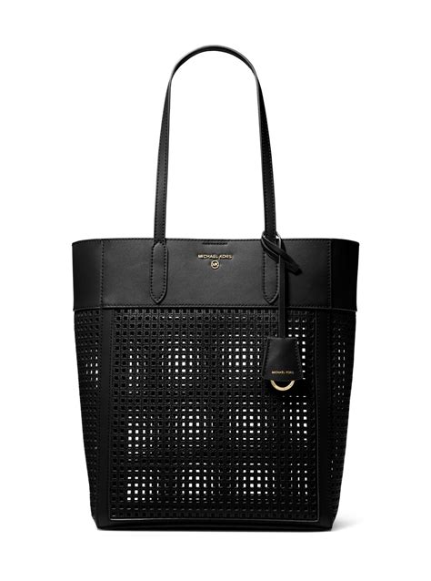 michael michael kors sinclair large perforated leather tote bag|Michael Kors free tote bag.